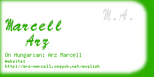 marcell arz business card